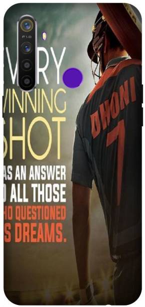 PRINTVEESTA Back Cover for Realme 5s Ms Dhoni, Dhoni, Maahi,Cricket, Cricket player,India Printed Back Cover
