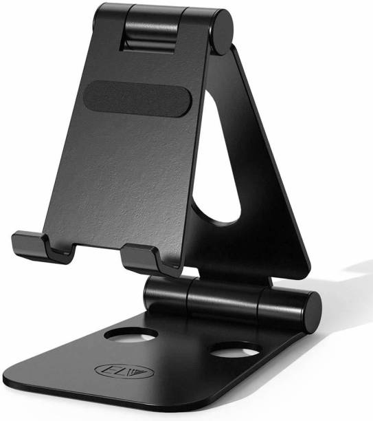 Happysome Adjustable Mobile Phone Foldable Holder Stand Dock Mount for All Smartphones, Tabs, Kindle, iPad (Black) Mobile Holder