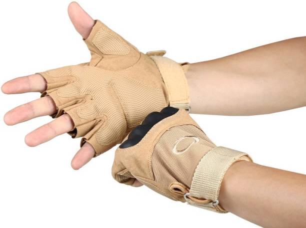 NIRVA Half Finger Tactical Hard Knuckle Ridding Gloves Riding Gloves