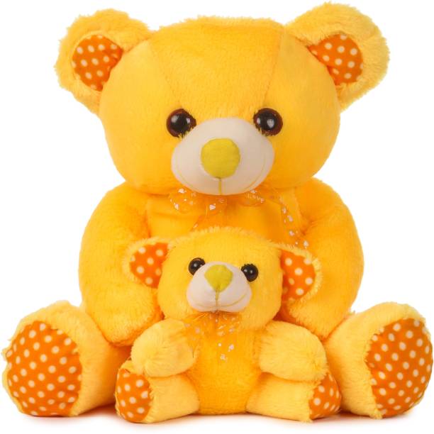 Miss & Chief by Flipkart Yellow Mother And Baby Teddy Bear  - 45 cm