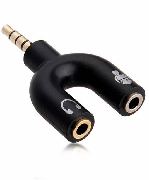 Top Headset Y Adaptor cheap price 5stars Flipkart in India 25 XBOLT Black 3.5mm Jack Headset Mic Audio Y Splitter Headphone Microphone Adapter. Phone Converter