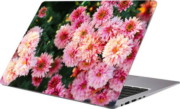 Az decals nature multicolor flower Laptop sticker ( 17 x 10 ) Inch PVC Vinyl Laptop Decal 17