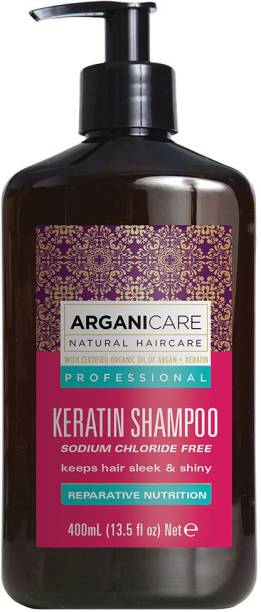 Arganicare Keratin Shampoo for all hair types Sodium Chloride free 400ml