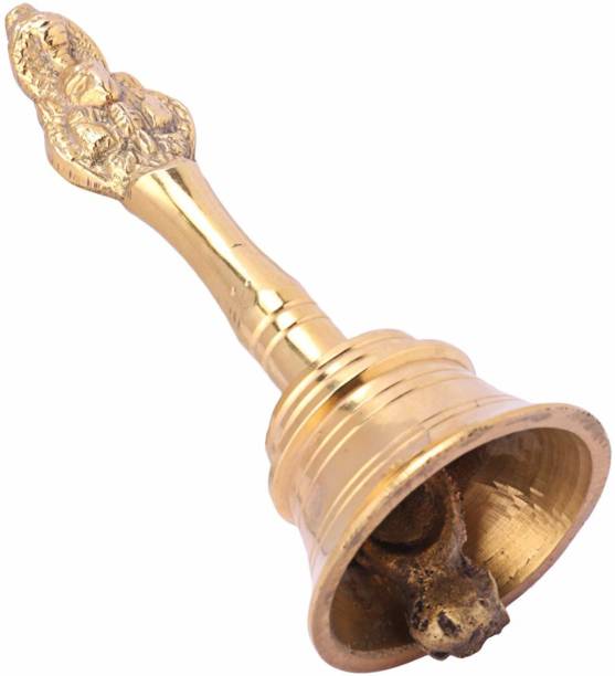 Uniqon (Pack Of 1 Pcs) Brass Nagpari Head Worship/Pooja/Puja Bell Ghanti For Poojan Gift Item And Spritual Religious Purpose Brass Pooja Bell