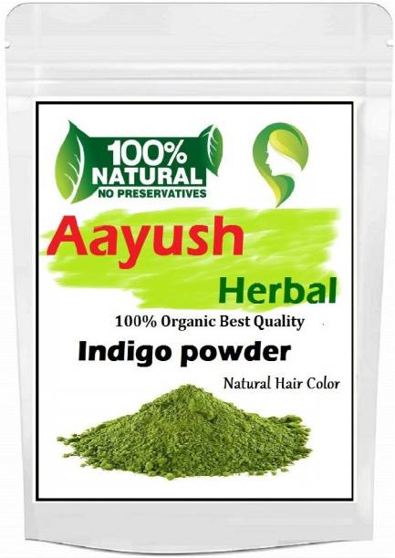 Aayush herbal 100% Natural Indigo Powder For Hair & Beard Dye - Black(50g)