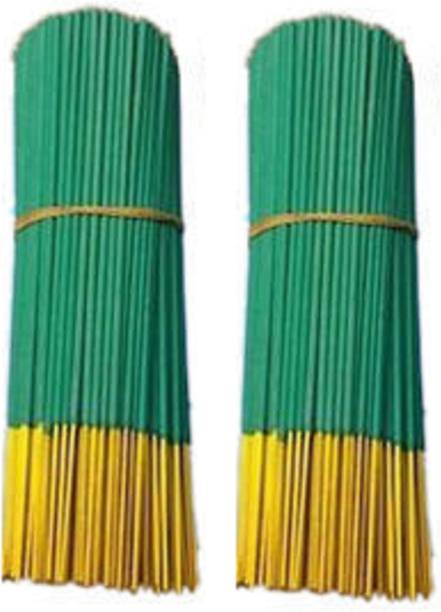 Shree Ganesh Agarbatti Green Perfumed Incense Stick (1 KG) 700 Sticks in 1 KG - Pack Of 2 Floral