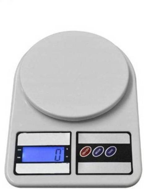 texla 1 Gm To 10 Kg Portable Multipurpose Round Plate kitchen Weighing Scale (White) Weighing Scale