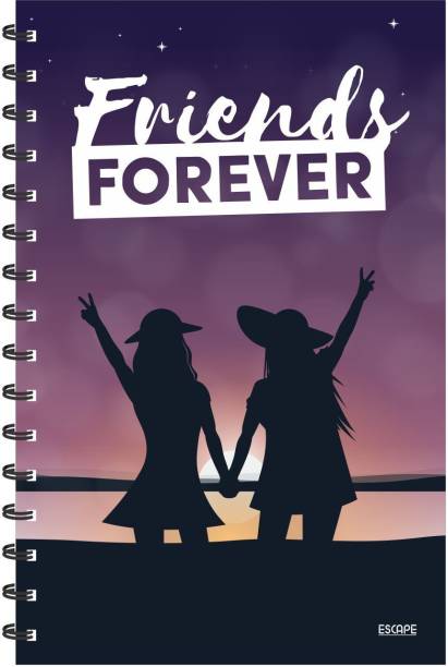ESCAPER Friends Forever (RULED) Designer Diary, Notebook, Notepad A5 Diary Ruled 160 Pages