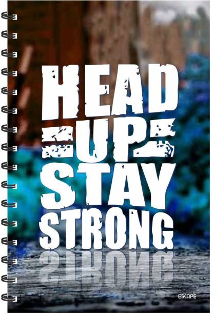 ESCAPER Head Up Stay Strong (RULED) Designer Diary, Notebook, Notepad A5 Diary Ruling 160 Pages