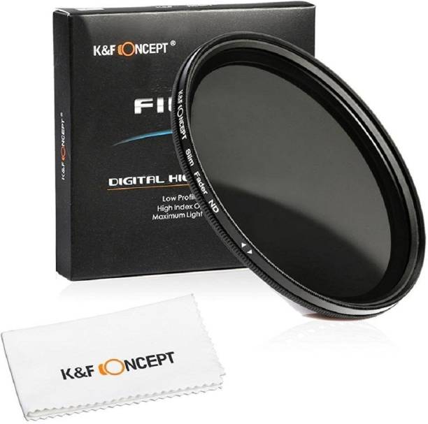 K&F Concept 37mm Slim HD Multi-Coated Variable Fader NDX Neutral Density Adjustable ND2 to ND400 Lens Filter + Microfiber Cleaning Cloth for DSLR Cameras Variable ND Filter