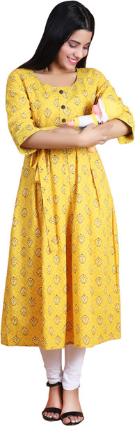 yellow colour kurti flipkart