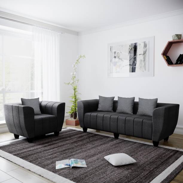 Bharat Lifestyle Elegant Fabric 3 + 1 Sofa Set
