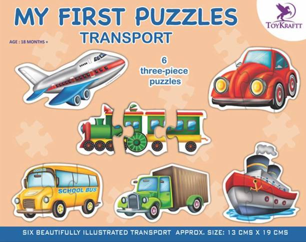 ToyKraftt Transport Vehicles - Puzzle for Toddlers & Preschoolers - 2 Years & Above
