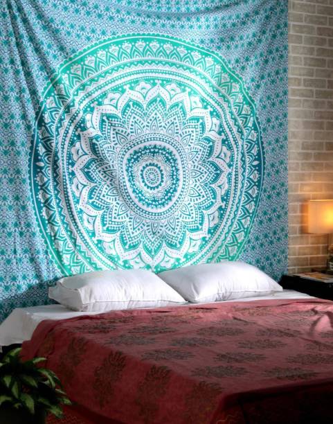 DORAYA Ombre Mandala Psychedelic Hippie decorative Good Luck Tapestry Twin Tapestry 54x84 Tapestry