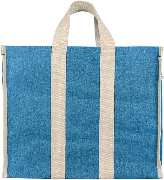 DOUBLE R BAGS Pack Of 3 Large Canvas Grocery Tote Bags | 17x14x8.5" Reinforced Handles