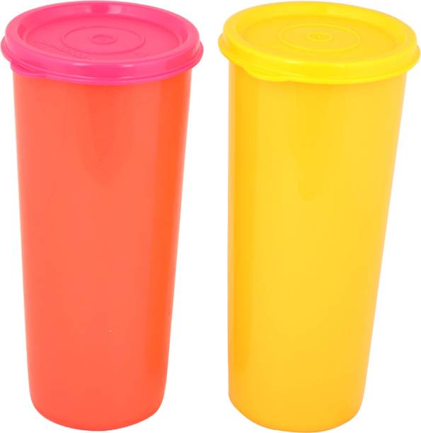 TUPPERWARE JUMBO TUMBLER (Pack of 2)(Each 470 ML)(Red, Orange) 470 ml Bottle
