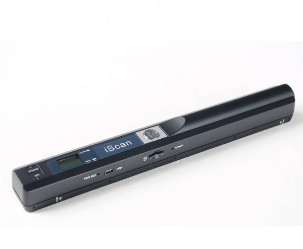 microware 900DPI iScan Wireless HD Portable Hand Held Mini Scanner A4 Size Document Scanner (Black) Cordless Portable Scanner