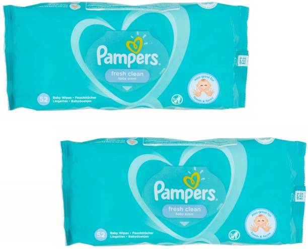 Pampers Fresh Clean Baby Scent Baby Wipes 52's Pack Of ...
