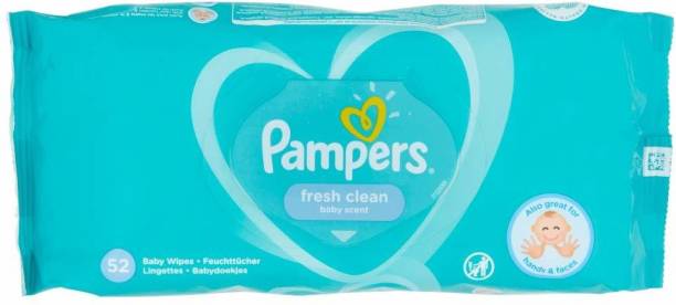 Pampers Fresh Clean Baby Scent Baby Wipes 52's