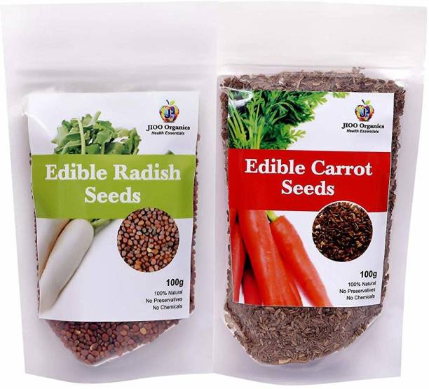 Jioo Organics Carrot Seeds, Raddish Seed Seed