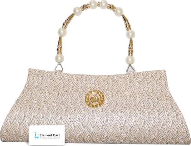 Party, Formal, Casual Gold  Clutch  - Regular Size Price in India