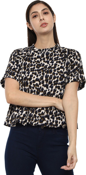 animal print blouse size 20