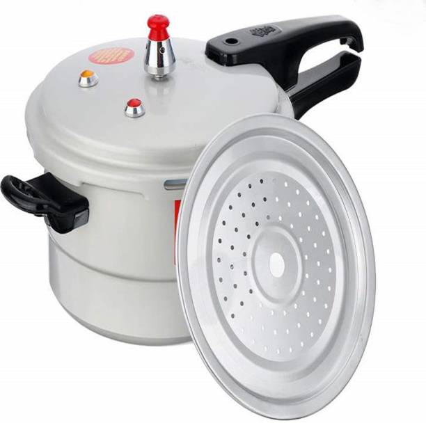 moradiya fresh Aluminium Pressure Cooker with Lid, 5 litres, Silver 5 L Induction Bottom Pressure Cooker