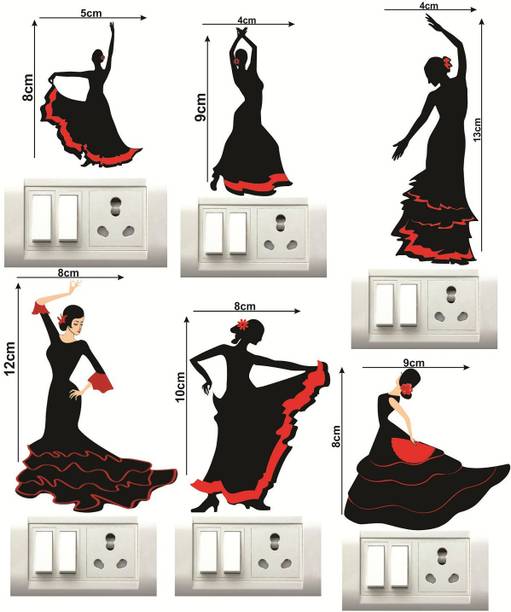 Top girl wallpaper cheap price 5stars Flipkart in India 97 Decor Villa dancing girl Switch Board Medium Vinyl