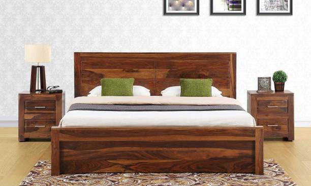 CORAZZIN Solid Wood King Box Bed