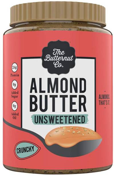 The Butternut Co. Almond Butter Unsweetened, Crunchy 1KG (No Added Sugar, Vegan, High Protein, Keto) 1 kg