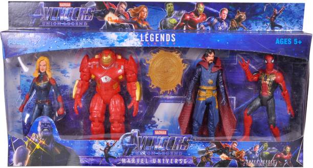 Toyvala Latest & Original New Super Heroes Avengers Action Figures Toys Set for Kids. | Set of 4 Avengers Action Figures Toys with Ultra