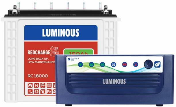 LUMINOUS ECOVOLT1050+RC18000 Tubular Inverter Battery