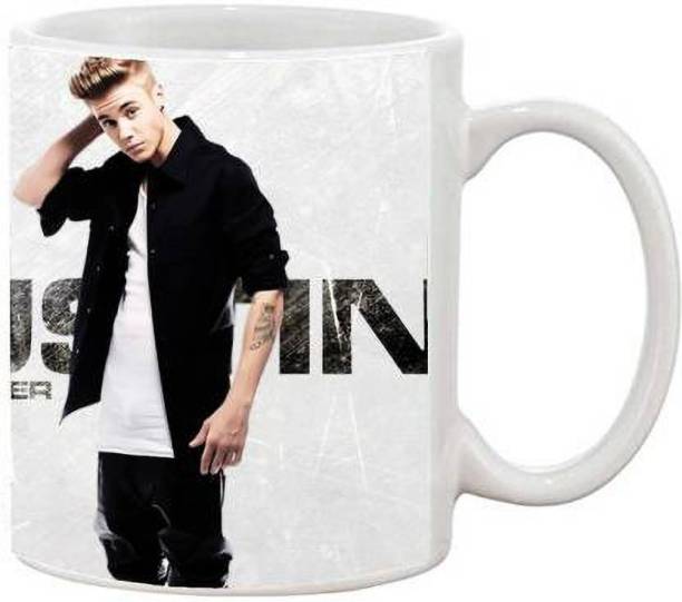 CHHAAP "Justin Bieber" Printed Ceramic White Tea & Coff...
