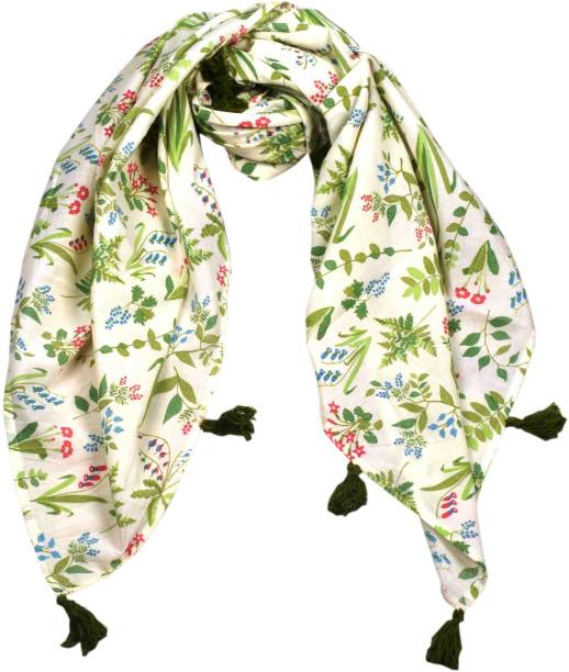 HVE Floral Print Cambric Girls Scarf