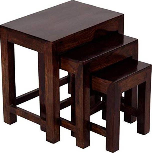 Cherry Wood Sheesham Wood NESTING TABLE Solid Wood Nesting Table