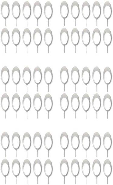 BUMTECH ( Pack of-60 pcs) SIM-Card-Tray-Open-Eject-Pin-Removal-Tool-Needle-Opener-Ejector-for-All-Phones- Sim Adapter (Steel) Sim Adapter