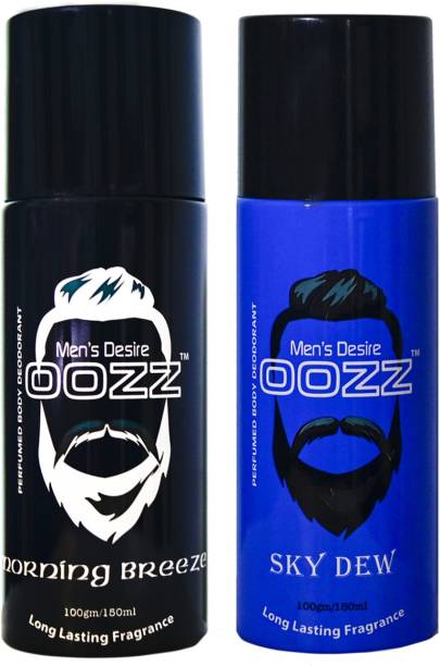OOZZ Morning Breeze and Sky Dew combo Deodorant Spray  -  For Men