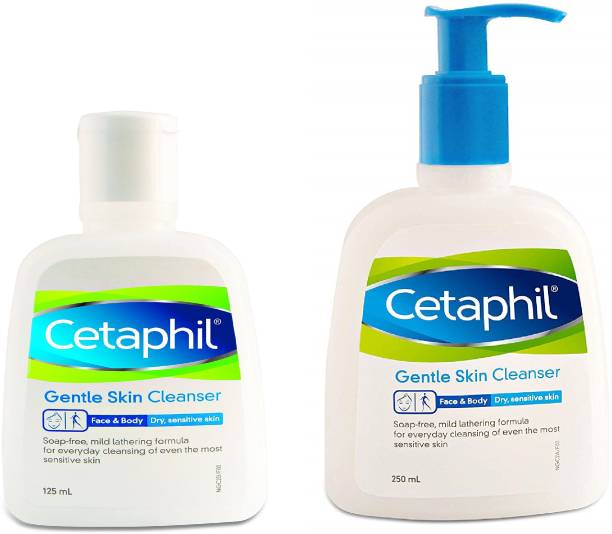 Cetaphil Complete Skin Cleanser combo for Dry and sensitive Skin – 125 & 250Ml Cleanser combo pack
