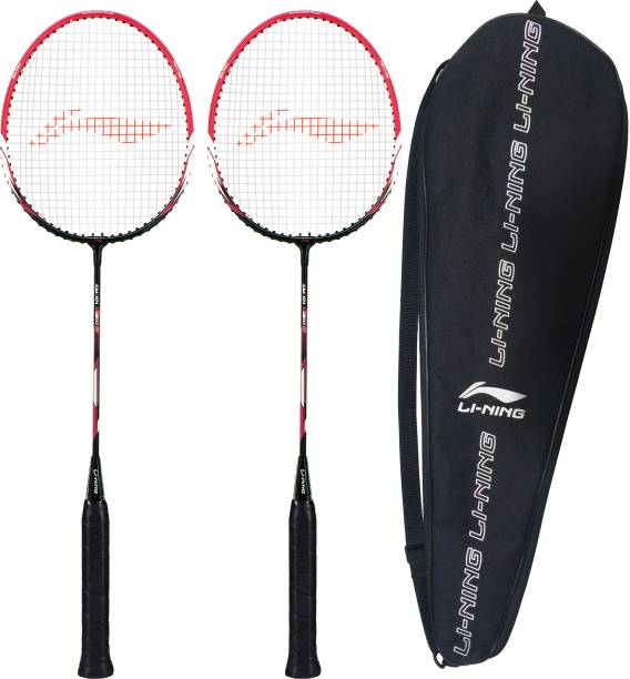 LI-NING XP-60-IV ( strung ) - Pack of 2 With 1 full cover Black, Pink Strung Badminton Racquet