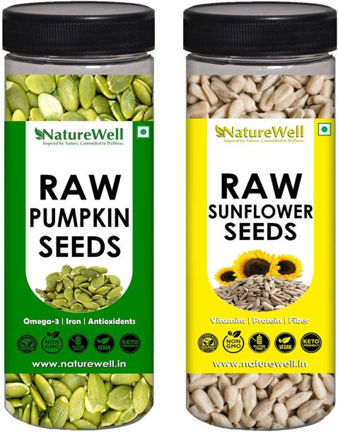 Naturewell Combo Pack of Pumpkin Seed 150 gram and Sunflower Seed 150 gram Pumpkin Seeds, Sunflower Seeds