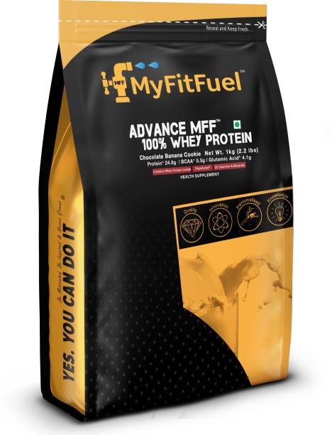 MyFitFuel Advance MFF 100% Whey Protein 1 Kg, Chocolate Banana Cookie Whey Protein