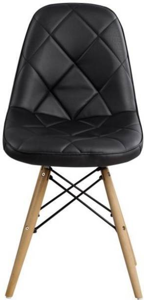 Finch Fox Eames Replica Wooden Cushioned Dining Chair / Cafeteria Chair / Side Chair Leatherette Living Room Chair