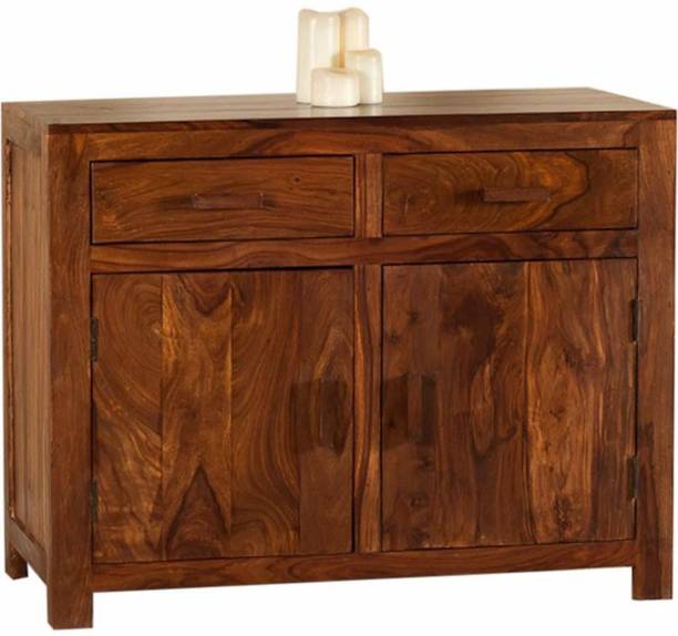 Shagun Arts Wooden Sideboard Cabinet With 2 Drawers Storage Solid Wood Crockery Cabinet