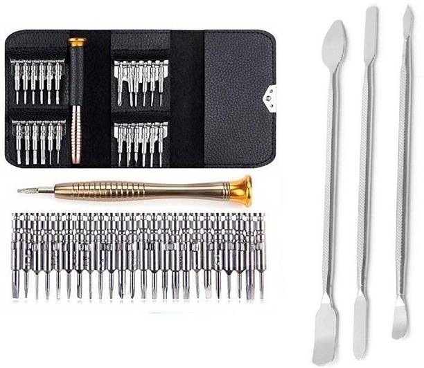 Top Headset Parts cheap price 5stars Flipkart in India 38 wroughton 25 in 1 Precision Screwdriver Set Multi Pocket Repair Tool Kit with Black Leather Bag for Mobiles|Laptops|Electronics With Set of 3 Metal Openers for Mobile Phone and Gadget Repairing Supporting Tools Precision Screwdriver Set