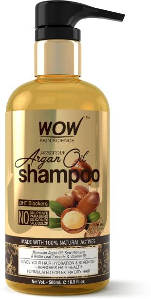 WOW SKIN SCIENCE Moroccan Argan Oil Shampoo - with DHT Blocker (500 mL)