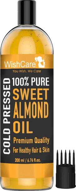 WishCare Pure Cold Pressed Sweet Almond Oil For Healthy Hair And Glowing Skin