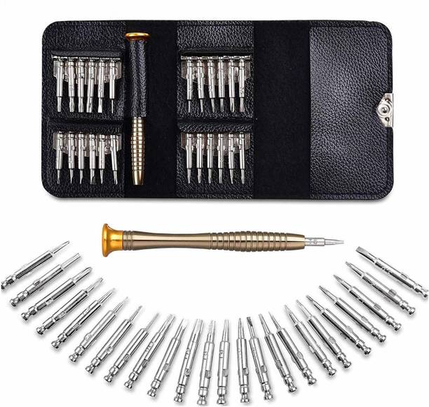 Top Headset Parts cheap price 5stars Flipkart in India 16 SEAGULL 25 In 1 Mini Screwdriver Bits Set With Magnetic Flexible Extension Rod For Home Appliance,Laptop,Mobile,Computer Repairing Preparations Precision Screwdriver Set