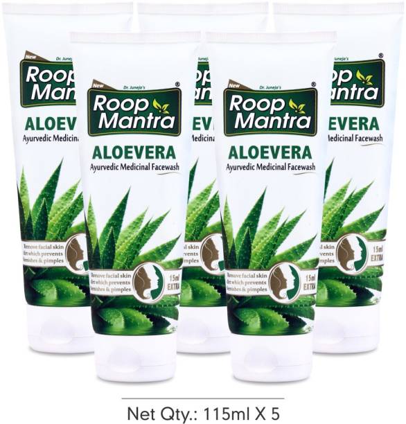 Roop Mantra Aloe vera  115ml, Pack of 5 Face Wash
