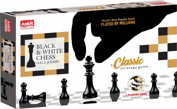 Ankit BOARD GAME BLACK & WHITE CHESS 15" Educational Board Games Board Game