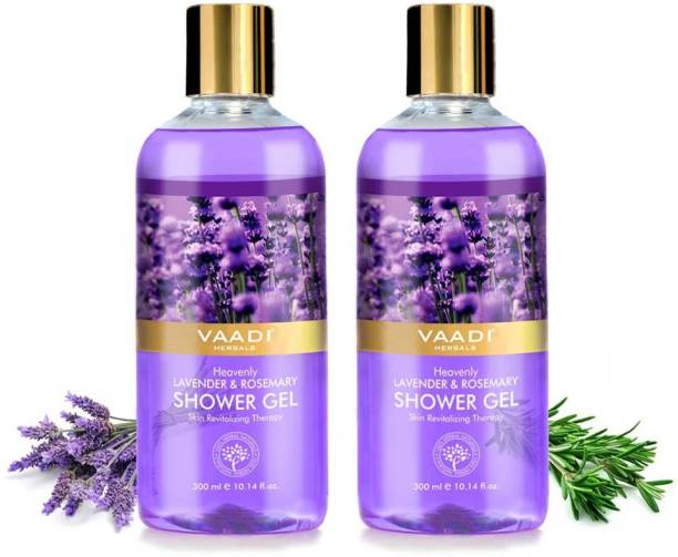 VAADI HERBALS Lavender And Rosemary Extract Infused Shower Gel (300ml) - Pack of 2 x 300ml